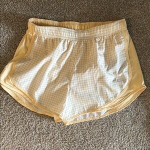 Yellow Gingham Nike Athletic Shorts